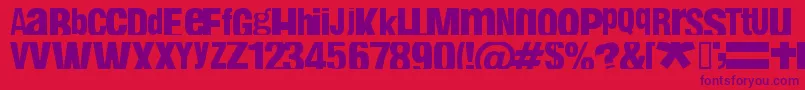 Fabin Font – Purple Fonts on Red Background