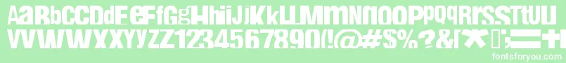 Fabin Font – White Fonts on Green Background