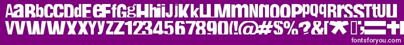 Czcionka Fabin – białe czcionki na fioletowym tle
