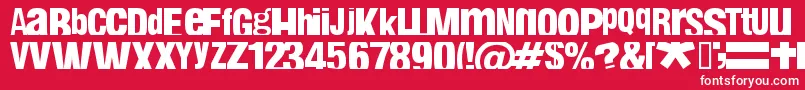 Fabin Font – White Fonts on Red Background