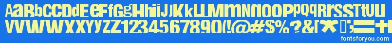 Fabin Font – Yellow Fonts on Blue Background