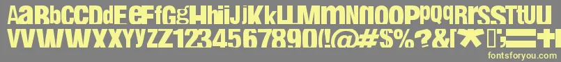 Fabin Font – Yellow Fonts on Gray Background