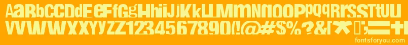 Fabin Font – Yellow Fonts on Orange Background