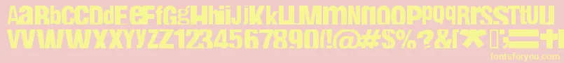 Fabin Font – Yellow Fonts on Pink Background