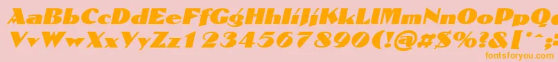 DomaignItalic Font – Orange Fonts on Pink Background