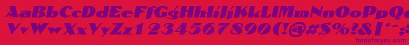 DomaignItalic Font – Purple Fonts on Red Background