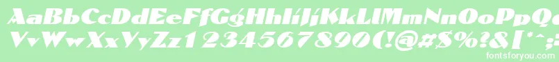 DomaignItalic Font – White Fonts on Green Background