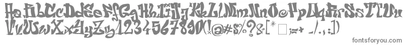 FontElfont-fontti – harmaat kirjasimet valkoisella taustalla