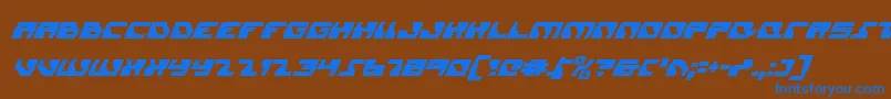 Daedalusci Font – Blue Fonts on Brown Background