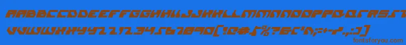Daedalusci Font – Brown Fonts on Blue Background