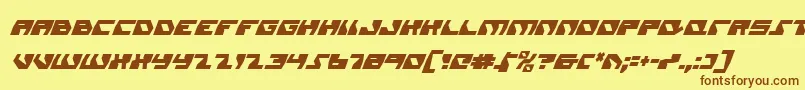 Daedalusci Font – Brown Fonts on Yellow Background