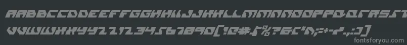 フォントDaedalusci – 黒い背景に灰色の文字