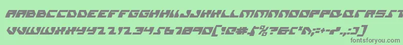 フォントDaedalusci – 緑の背景に灰色の文字