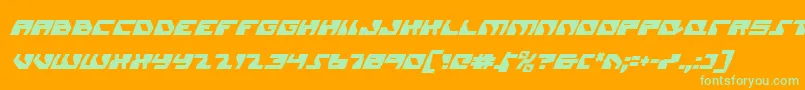 Daedalusci Font – Green Fonts on Orange Background