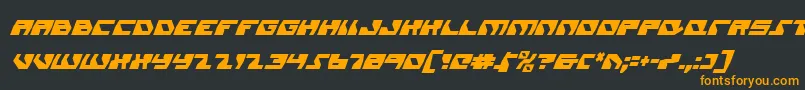 フォントDaedalusci – 黒い背景にオレンジの文字