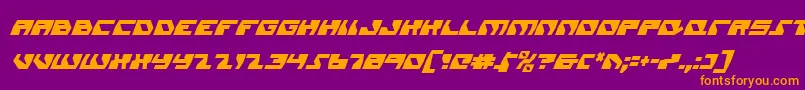 Daedalusci Font – Orange Fonts on Purple Background