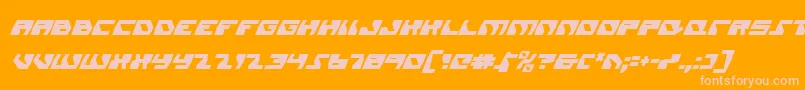 Daedalusci Font – Pink Fonts on Orange Background