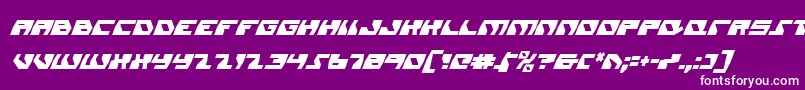 Czcionka Daedalusci – białe czcionki na fioletowym tle