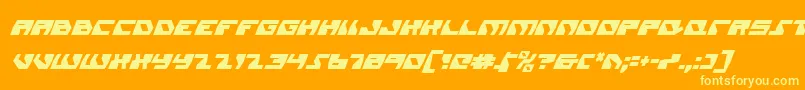 Daedalusci Font – Yellow Fonts on Orange Background