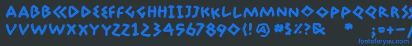 AdonisBold Font – Blue Fonts on Black Background
