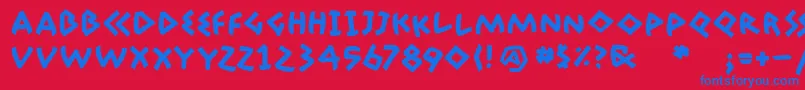 AdonisBold Font – Blue Fonts on Red Background