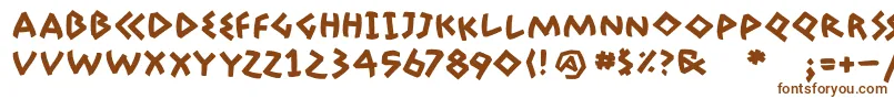 Шрифт AdonisBold – коричневые шрифты на белом фоне