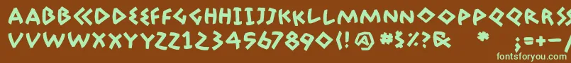 AdonisBold-fontti – vihreät fontit ruskealla taustalla