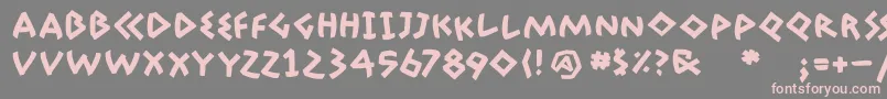AdonisBold Font – Pink Fonts on Gray Background