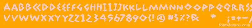 AdonisBold-fontti – vaaleanpunaiset fontit oranssilla taustalla