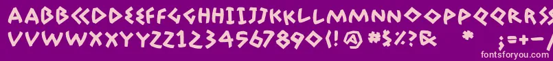 AdonisBold Font – Pink Fonts on Purple Background