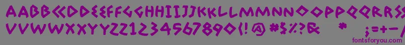 AdonisBold Font – Purple Fonts on Gray Background