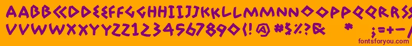 AdonisBold Font – Purple Fonts on Orange Background