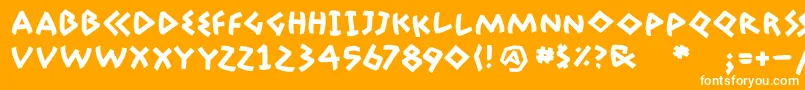 AdonisBold Font – White Fonts on Orange Background