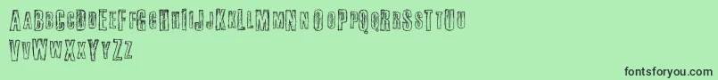フォントFail – 緑の背景に黒い文字