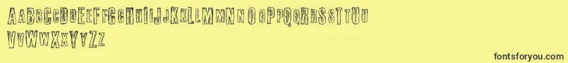 Fail-fontti – mustat fontit keltaisella taustalla