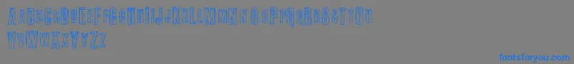 フォントFail – 灰色の背景に青い文字