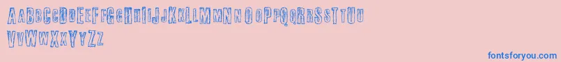 Fail-fontti – siniset fontit vaaleanpunaisella taustalla