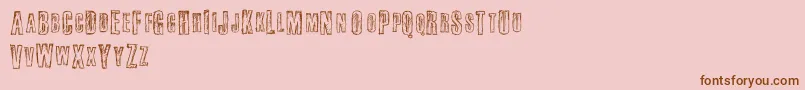 フォントFail – ピンクの背景に茶色のフォント