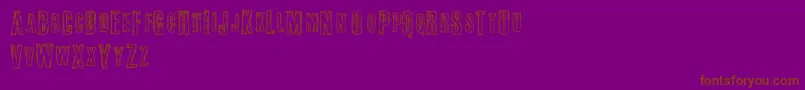 Fail-fontti – ruskeat fontit violetilla taustalla