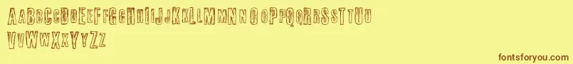 Fail-fontti – ruskeat fontit keltaisella taustalla