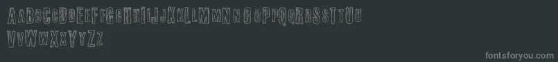フォントFail – 黒い背景に灰色の文字