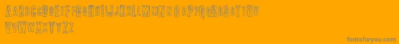 フォントFail – オレンジの背景に灰色の文字