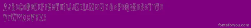 Fail-fontti – harmaat kirjasimet violetilla taustalla