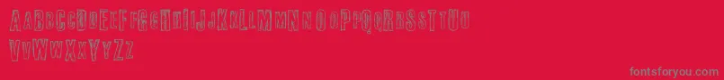 Fail-fontti – harmaat kirjasimet punaisella taustalla