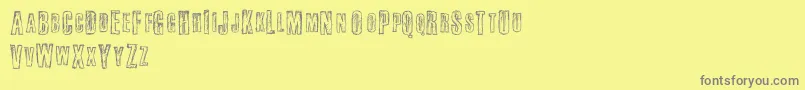 フォントFail – 黄色の背景に灰色の文字