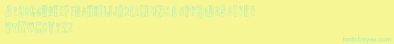 フォントFail – 黄色い背景に緑の文字