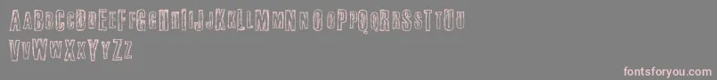 フォントFail – 灰色の背景にピンクのフォント