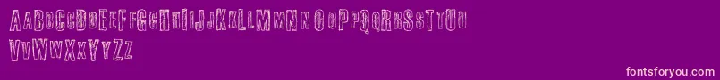 Fail-fontti – vaaleanpunaiset fontit violetilla taustalla