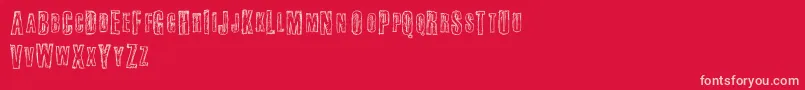 Fail-fontti – vaaleanpunaiset fontit punaisella taustalla