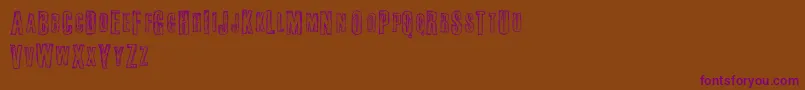 フォントFail – 紫色のフォント、茶色の背景